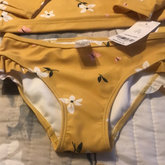 Floral Yellow 2-Piece Rashguard Set - Picture 4 of 7